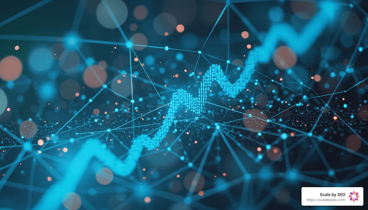 3D illustration of keywords with colorful blocks representing different keyword strategies - Improve search rankings