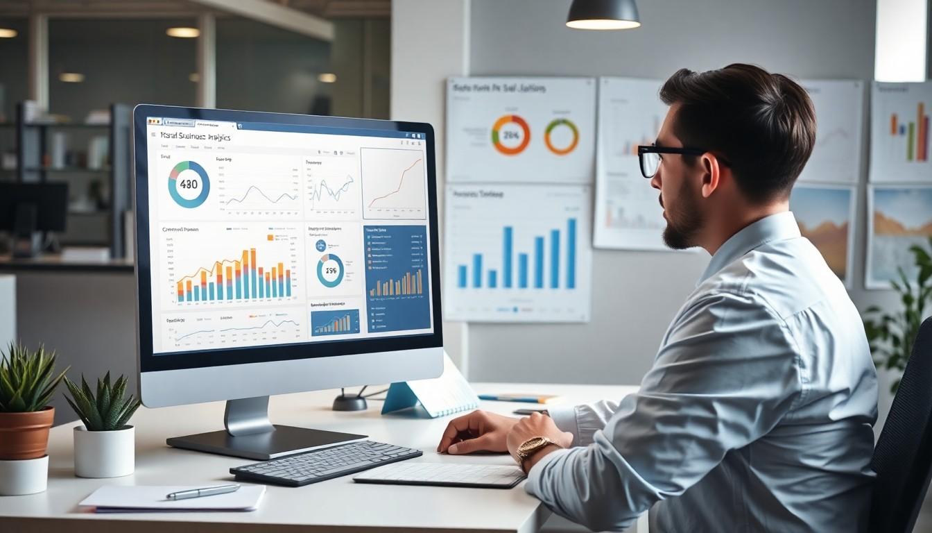 person checking website stats - local SEO and Google Business Profile optimization