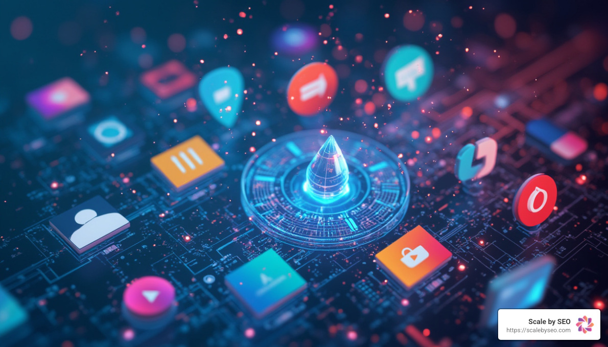 AI image of branding efforts - content distribution services