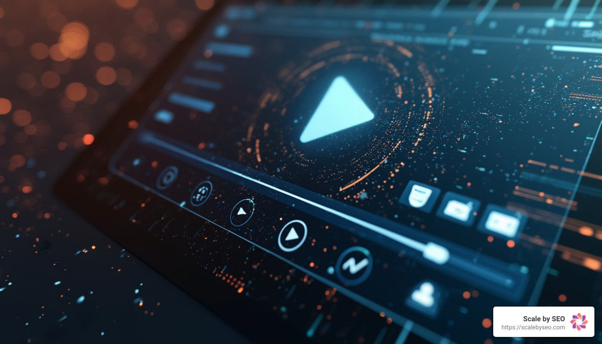 photorealistic image of online video player - SEO-friendly product descriptions