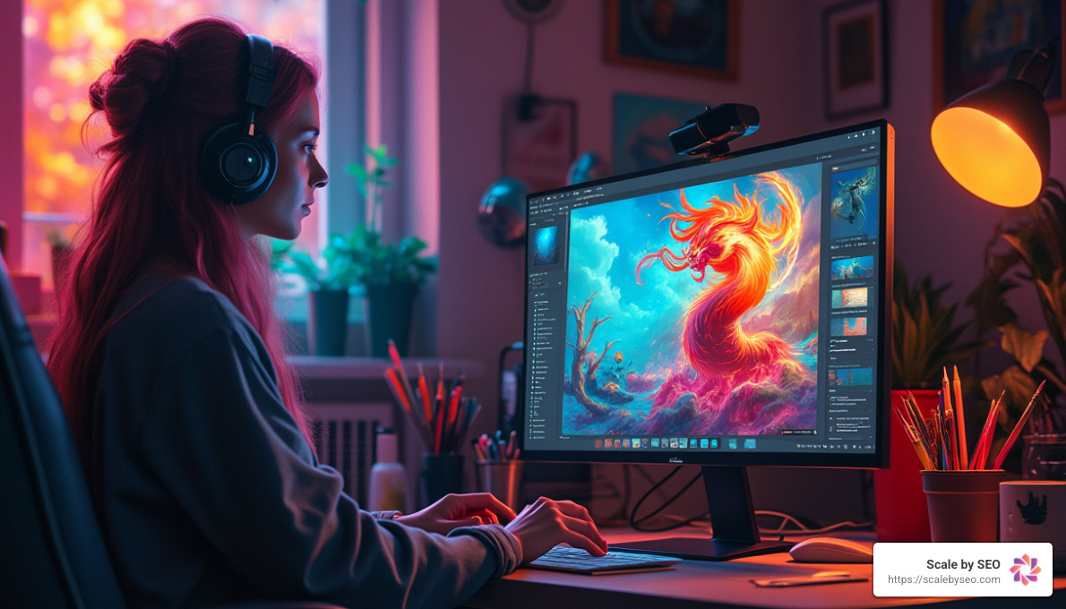 Artist showcasing digital art on DeviantArt - free backlink provider