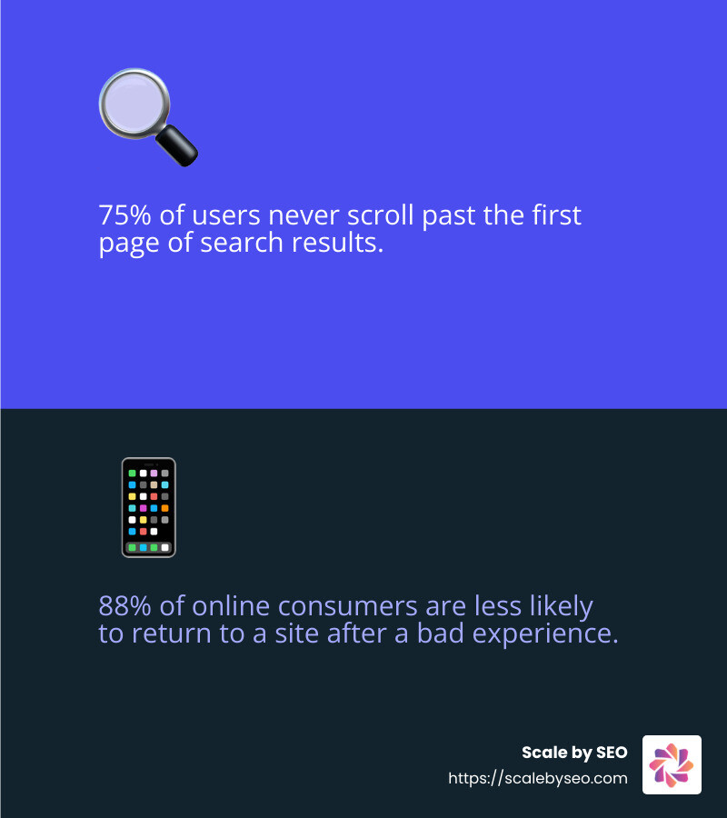 User experience is crucial for SEO success - digital seo solutions infographic 2_facts_emoji_blue