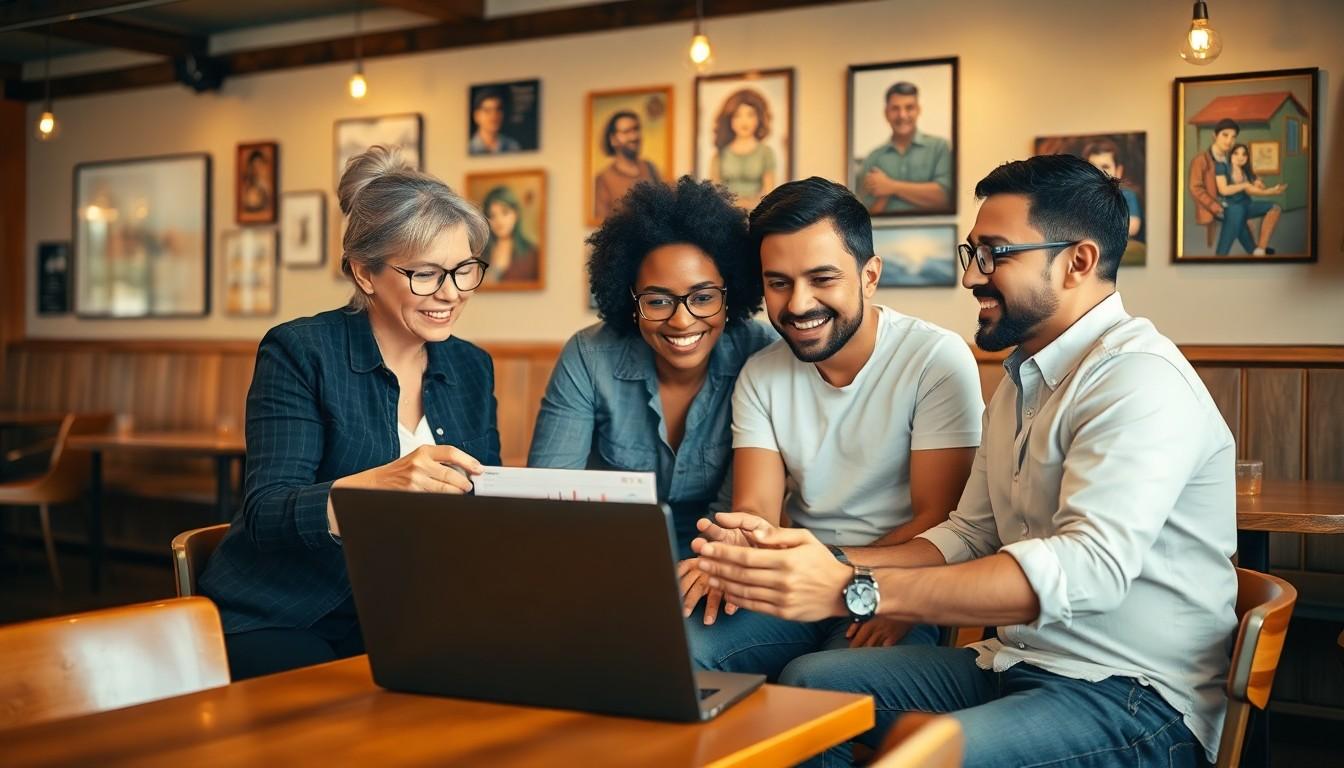 people looking at laptop - white label local seo