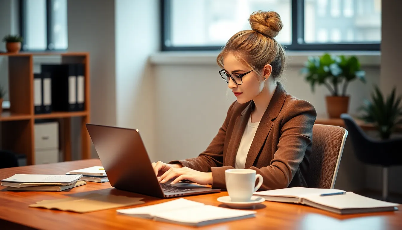 woman working on laptop - SEO tips for ranking above big brands