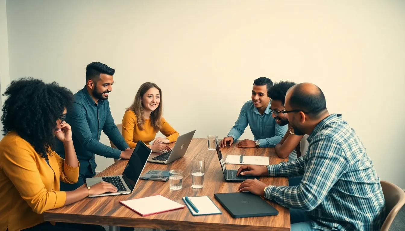 people in a meeting - local SEO optimization package deals