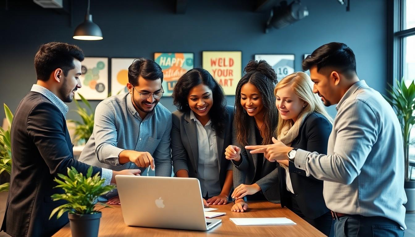 people looking at laptop - content distribution sites