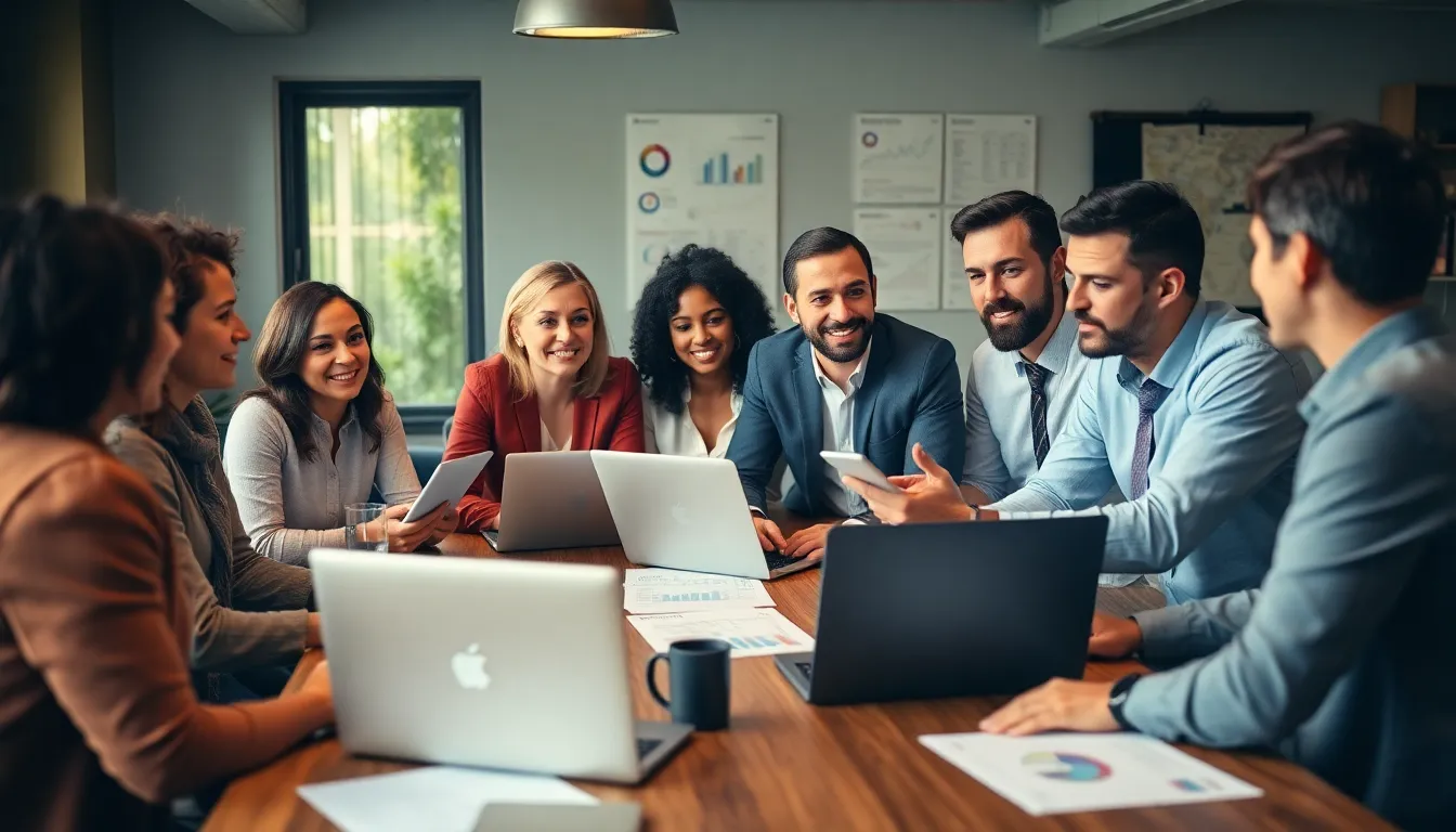 people in a meeting - local SEO optimization package deals