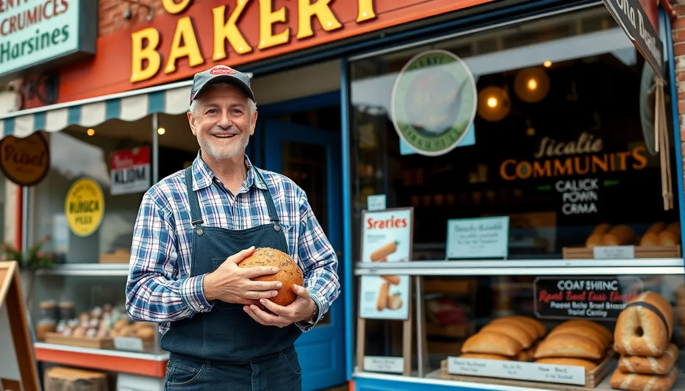 person in front of bakery - best link building strategies for small businesses