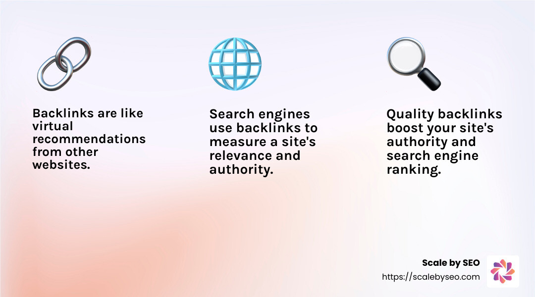 Search Engines and Backlinks - free backlink provider infographic 3_facts_emoji_light-gradient