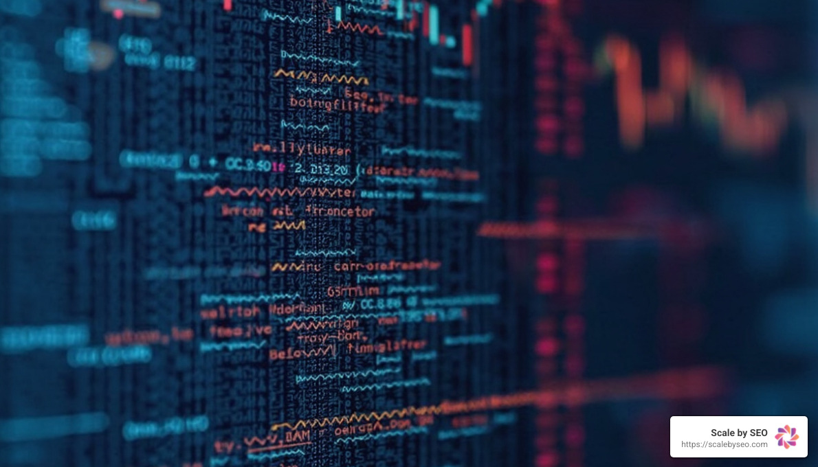 AI image of website traffic - how to track performance of technical seo