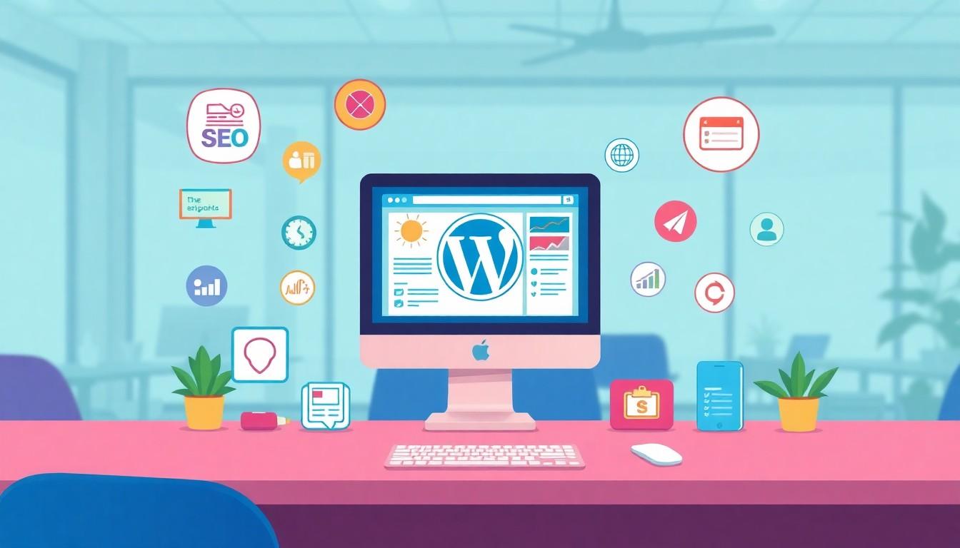 wordpress illustration - on-site SEO optimization for WordPress websites