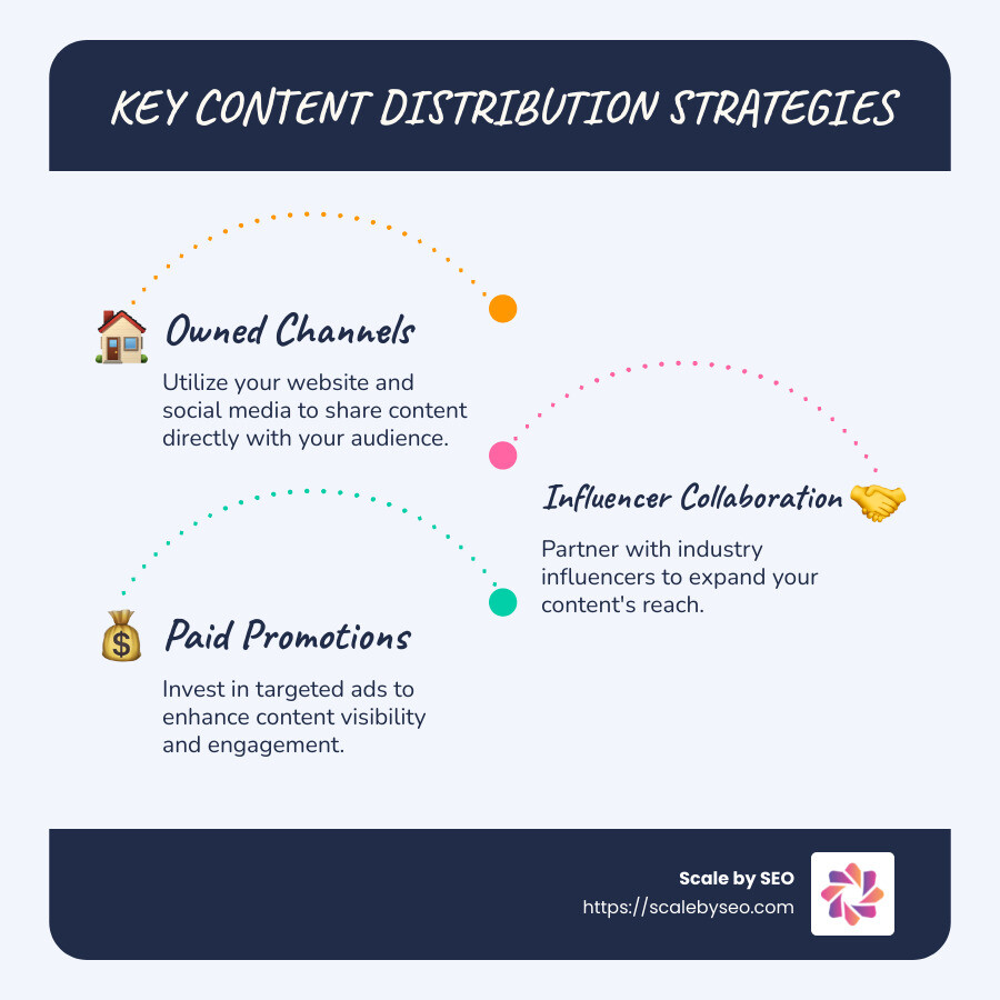 Detailed steps on content distribution services and their benefits - content distribution services infographic infographic-line-3-steps-blues-accent_colors