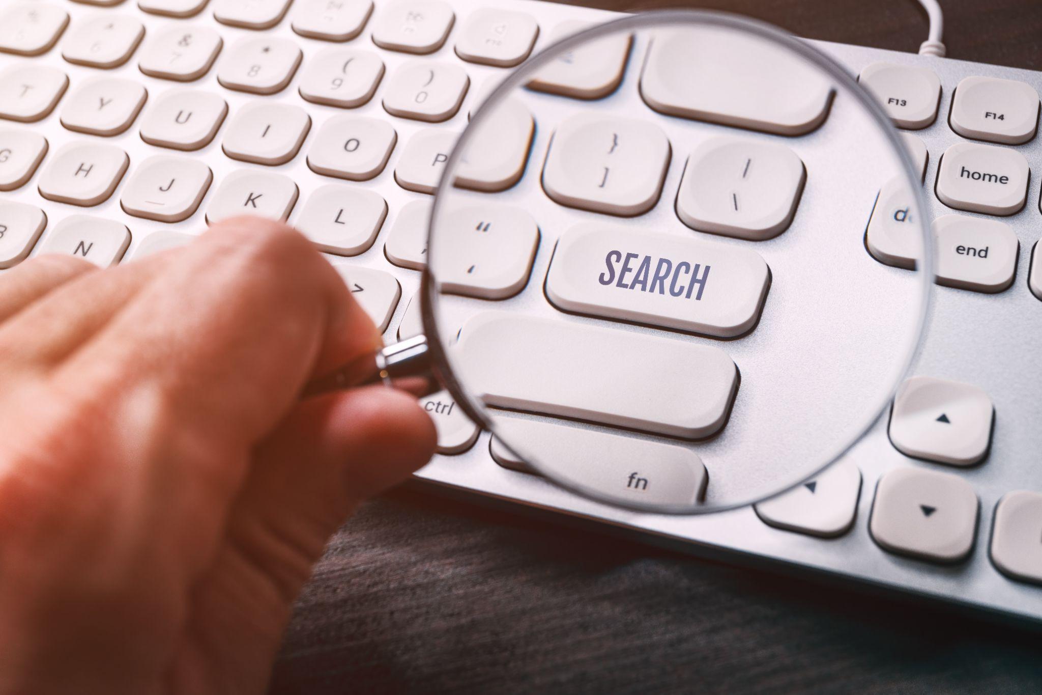 keyboard with search button